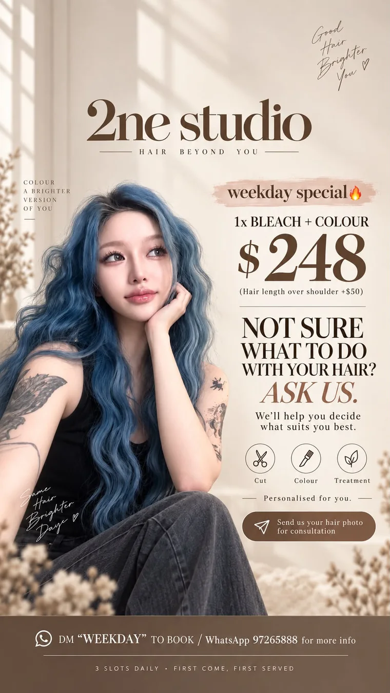 1× Bleach + Colour promotion by 2NE Studio