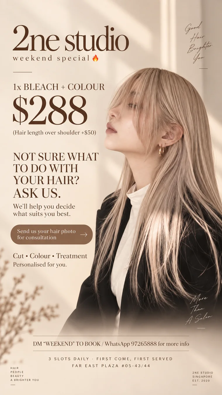 1× Bleach + Colour promotion by 2NE Studio